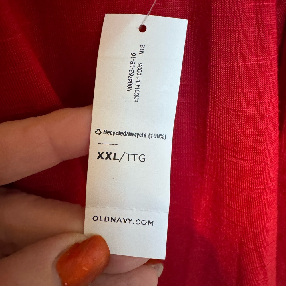 NWT  Old Navy Red Crochet Square-Neck Peasant Top   SIZE: 2X    #K - Picture 12 of 12